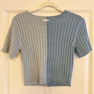 Le Lis Blue and Gray Knit Sweater